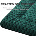 Dog Bed Mat,Reversible & Ultra Soft Kennel Pad-Machine Washable Pet Bed for Dogs & Cats-All-Weather Crate Liner for Crates,Carriers & Travel (Dark Green, 24" L x 18" W x 1.5" Th)