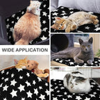 VitalCozy 4 Pcs Dog Crate Pads, Ultra Soft Warm Washable Anti-Slip Kennel Bed Mat for Pets, Reversible, Replaceable, Cozy Cage Liner for Small Medium Large Dogs and Cats(18 x 24 x 1.6 Inch,Black)