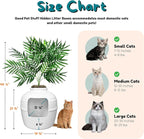 Good Pet Stuff Hidden Litter Box Planter, Decorative Cat Litter Enclosure with Carbon Filter, Artificial Plant, Easy Clean, Indoor Design, Original Round Style, Essentials Kit, White Birch
