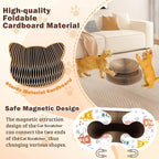 Interactive Cardboard Cat Toys,Cat Scratching Board with A Ball,Shape Shifting Accordion Cat Scratcher Toys with Different Shapes,Magic Kitten Scratcher Pads for Indoor