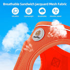 Hipubby Dog Harness and Leash Set, No Pull Soft Mesh Puppy Harness for Small Medium Dogs, Cats - Step in Reflective Breathable Lightweight Vest Harness for Walking, Training - Orange, XXS