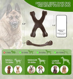 Tough Dog Chew Toy for Aggressive Chewers, Indestructible Beef Flavor Nylon Bone, Durable Dental Toy for Teeth Cleaning & Anxiety Relief, for Small Medium Large Dogs, Keep Them Busy (Brown-X)