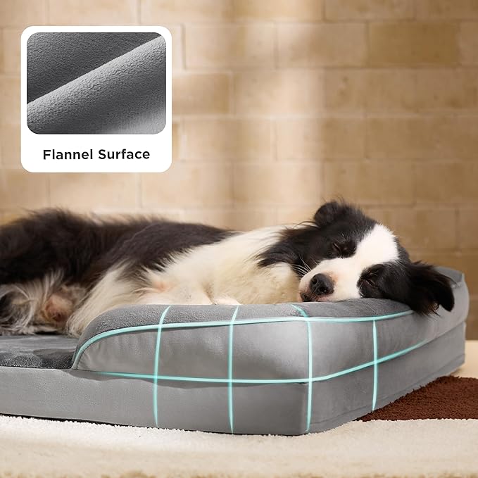 Bedsure Orthopedic Dog Bed Medium Size Dogs - Washable Medium Dog Cat Bed Waterproof, Comfort Pet Couch Sofa with Washable Removable Cover, Pets Bed with Nonskid Bottom, Ember Clay, 28"