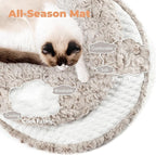 Easyego Modern Cat Tree, Aesthetic Wood Cat Tree Tower for Large Cats, Luxury Cat Condo with Scratching Posts and Flower Platforms, Cat Furniture by Easyego, (Rabbit Hair - Bullet Gray)