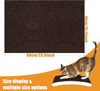 cat Scratching mat Self-Adhesive, Trimmable Furniture Protector for Couch, Sofa, Wall & Cat Trees - Durable Scratch Pad with Nano Tape, DIY Climbing Carpet for Indoor Cats (Brown, 23.6"x15.8")