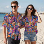 Custom Hawaiian Shirt with Face for Men Women Youth Kid, Personalized Hawaiian Shirts with Face Logo Photo Picture