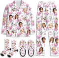 Artsadd Custom Pajamas for Women Men Family, Personalized Face Pjs Pajama Pants, Funny Pet Photo Loungewear Sleepwear Jammies