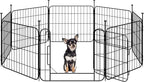 Yaheetech Expandable Dog Playpen, 8 Panel 20 inch Puppy Playpen with Door Indoor/Outdoor Pet Fence for Small Medium Dogs