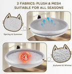 Cat Bed for Desk, Cat Desk Bed with 360° Rotating & Height Adjustable, Removable Dual-Sided Breathable & Comfortable Kitten Bed, Desk Cats Bed Attachment for Indoor Office