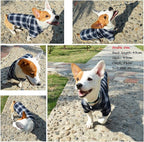 Koneseve Dog Shirt, Pet Plaid Clothes Shirt T-Shirt Sweater Matching Breathable for Small Medium Large Dog Cat Puppy Adorable Casual Cozy Halloween Thanksgiving Christmas Costumes (Blue; 6XL)