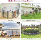 Dog Playpen Outdoor, 40 inch 10 Panels Heavy Duty Dog Fence for Indoor Outdoor, Rustproof Metal Dog Pen for Large Medium Small Dogs, Portable Pet Dog Fence for Yard, RV Camping