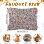 Tuanse 4 Pack Ultra Soft Dog Cat Bed Mat Small Animal Guinea Pig Bed with Cute Print Reversible Fleece Dog Crate Kennel Pad Cozy Washable Thickened Hamster Pet Beds Mat(13 x 10 Inches,Gray)