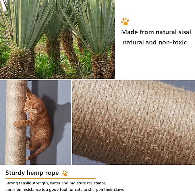 Cat Wall Shelves and Furniture Set with Condos, Perches, Bridge Ladders, Sisal Scratching Posts - Steps and Houses for Cats (B)