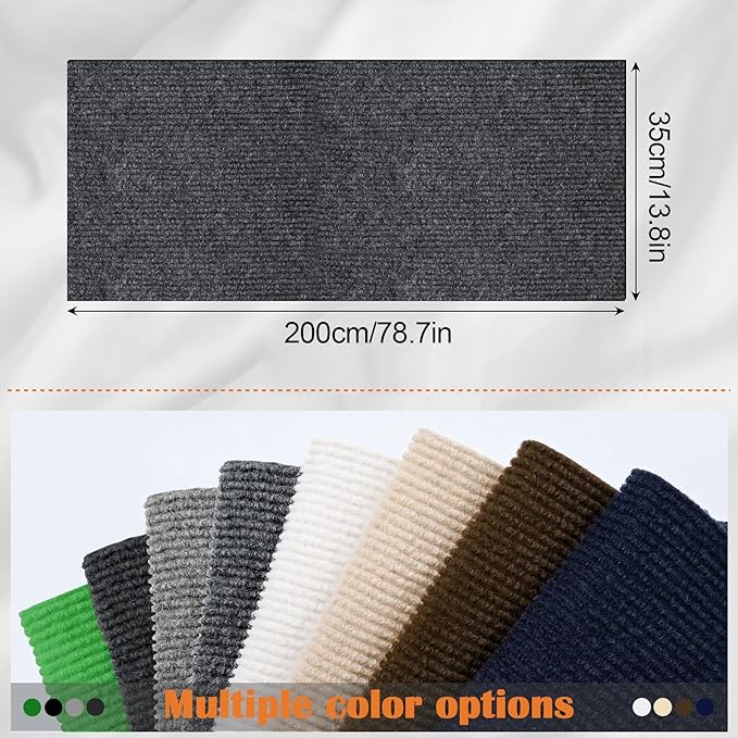 Cat Scratch Furniture Protector - 78.7" x 13.8" Trimmable Self-Adhesive Cats Claws Scratch Pads, DIY Cat Climbing Couch Protector for Scratch Post Cat Tree Replacement Indoor (Dark Gray)