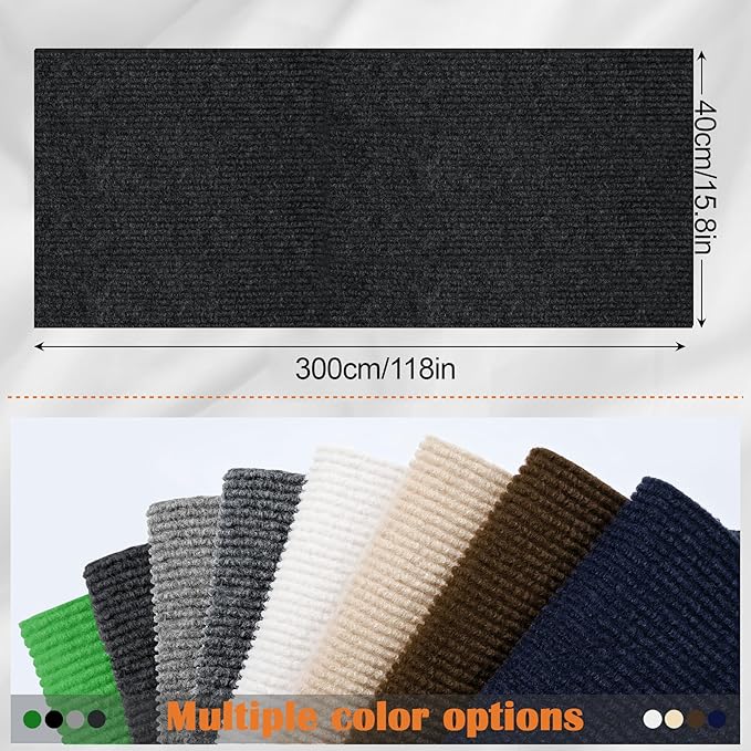 Cat Scratch Furniture Protector - 118" x 15.8" Trimmable Self-Adhesive Cats Claws Scratch Pads, DIY Cat Climbing Couch Protector for Scratch Post Cat Tree Replacement Indoor (Black)