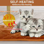 NAMOTEK Self-Warming Cat Bed Indoor/Outdoor Super Soft Self Heating Pet Mat Washable Thermal Pad for Cat & Dog 35x23 inch
