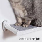 SVD.PET Cat Wall Shelves, 17" x 8" Cat Wall Furniture with Felt Pad, Simple and Modern Design Wal Mounted Platforms for Pet Sleeping and Playing, Easy to Install and to Clean(White)