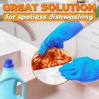 ALPENKOK Silicone Dish Gloves with Scrubbers – Thick Tear-Resistant Dishwashing Gloves – Long-Lasting | Household Use