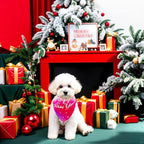 30 Pcs Christmas Happy New Year Dog Bandanas Bulk for Small Dogs Stitch Dog Bandanas Party Grooming S