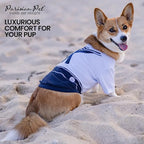 Parisian Pet Sailor Dog Costume - 100% Cotton Dog Clothes for Large Dogs Boys - Lightweight, Breathable Puppy Outfits - Funny French Bulldog Clothes - Cute Navy Pet Shirt - Stretchy T Shirt for Dogs