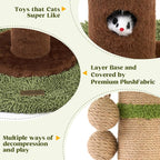 Cat Scratching Post for Indoor Cats and Kitten - 35.43" Tall Cat Scratching Post with Sisal Rope,Palm Tree Cat Scratch Post with Hanging Ball (35.4-Green, 35.4in)