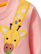 Toddler Baby Girls Cotton Sweater, Long Sleeve Crewneck Sweatshirt Pullover Kids Warm Clothing for Fall Winter
