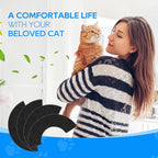 8-Pack Carbon Filters Compatible with Litter-Robot 4, Litter Box Filters Replacement Accessories, Activated Carbon Eliminate Odor, Controls Moisture on Pet's Body and Keep Home Fresh