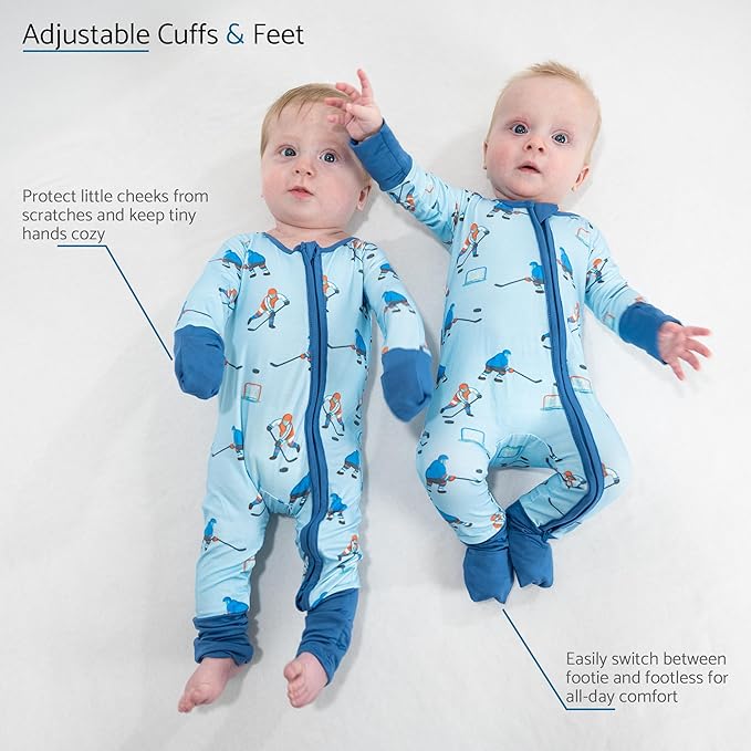 LollyBanks Baby Pajamas, Baby Romper 95% Bamboo Viscose and 5% Spandex