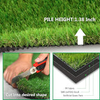 Artificial Grass Rug Outdoor Indoor 5FTX49FT Fake Grass Carpet Green Synthetic Grass Pet Turf Realistic Faux Grass Rug with Drain Holes for Garden Lawn Landscape Balcony Home Decor Patio