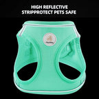 Hipubby Dog Harness and Leash Set, No Pull Soft Mesh Puppy Harness for Small Medium Dogs, Cats - Step in Reflective Breathable Lightweight Vest Harness for Walking, Training - Green, S