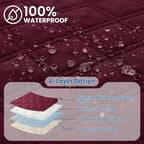 Waterproof Couch Covers for Pets, Waterproof Dog Bed Cover, Anti-Slip Soft Dog Blankets, Couch Cover for Dogs Washable, Pet Blanket for Puppy Large Dogs Cat Christmas (82x82 Inch, Burgundy)