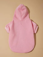QWINEE Basic Dog Hoodie Sweatshirt Puppy Sweater Warm Cat Costumes Pet Clothes for Chihuahua Puppy Kitten Small Medium Dogs Light Pink Large