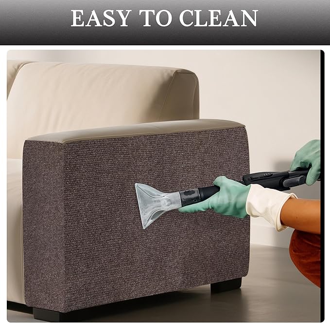 15.7'' x 39.3'' Cat Scratch Furniture Protector Adhesive Trimmable Cloth Couch Anti-Scratch Cover DIY Climb Couch Protector from Cat Claws, Covering Cat Tower, Replacement Pads，Brown
