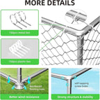 10'x10' Large Outdoor Dog Kennel, Heavy Duty Dog Enclosure with Roof, Weather Resistant Cover and Security Lock(124"x124")