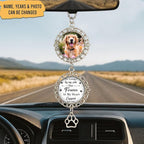 Hyturtle Personalized Pet Memorial Car Hanging Ornament - Custom Photo Pet Memorial Gifts Rearview Mirror Hanging Accessories -Dog Remembrance Gifts - Loss of Dog Sympathy Gift