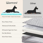 Large Dog Beds Large Sized Dogs 48x35x8 Inch, Orthopedic XXL XL Dog Bed for Medium Size Dogs, Big Waterproof Couch Sofa with Removable Washable Cover for Pet, Light Grey