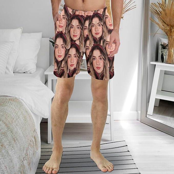 Custom Pajama Pants for Men, Personalized PJ Pants with Photos, Custom Mens Pajama Shorts, Gifts for Dad Husband