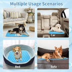 Dog Cooling Mat Non-Toxic Self Cooling Pad for Dogs Cats in Hot Summer Cool Pad Washable & Easy Clean