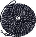 Long Dog Leash for Training 20Ft-Reflective Nylon Rope with Swivel Hook-Recall Agility Lead for Large Small Medium Dogs Outside Walking Hiking-Black