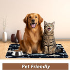 Cute Shark Dog Cat Food Mat,Absorbent Pet Feeding Mat with Rubber Backing,Non-Slip Water Bowl Placemat,Indoor Pet Accessories Supplies 12"x20"