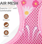 PUPTECK Dog Harness and Leash Set for Small Medium Dogs No Pull Step-in Soft Mesh Puppy Cat Vest Harnesses Reflective at Night, Pink Floral, S