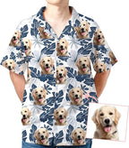 DILYPOD Custom Hawaiian Shirt with Face, Personalized Button Down Hawaiian Shirts for Men, Women, Photo Hawaiians Shirt