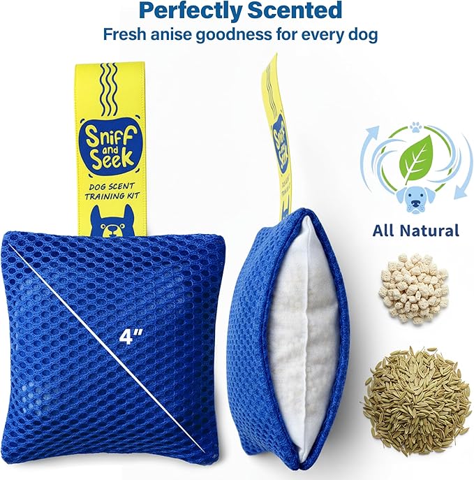 Race&Herd Original Dog Scent Training Kit, Scent Work Training Kit for Dogs - Nosework for Dog Mental Stimulation Agility Training Equipment for Dogs, Brain Games Smell Training Kit for Loss of Smell