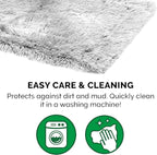 FurHaven Waterproof Throw Blanket For Dogs & Indoor Cats, Reversible Protective Pet Blanket, Extra Large, Long Faux Fur & Velvet, Mist Gray