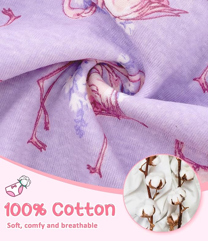 Girls and Toddlers 100% Cotton Underwear Tagless Soft Panties Size 2-3T,4-5T,6,8,10,12 (6-Pack)