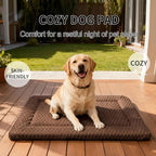 Dog Bed Mat - Dog Crate Pad - Reversible Mat for Pet Comfort - Soft Bed Crate Pads for All Seasons - Durable, Machine Washable Mat for Crates, Travel, and Home (Dark Brown, 35" L*23" W*1.5" Th)