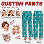 Personalized Face Pajama Pants for Men Women Custom Photo Printed Pajamas Bottoms Trousers Gift for Christmas Birthday