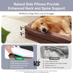 Orthopedic Dog Beds for Large Dogs, Memory Foam Dog Beds Large Sized Dogs, Washable Removable Cover, Nonskid Bottom, Waterproof, for Indoor, Outdoor, Crate ＆ Car Use, 36x27x6 Inches, Brown Grey