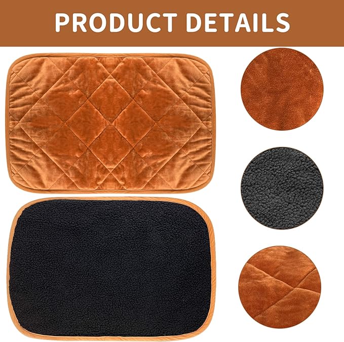 NAMOTEK Self-Warming Cat Bed Indoor/Outdoor Super Soft Self Heating Pet Mat Washable Thermal Pad for Cat & Dog 21x16 inch