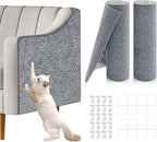 2 Pcs Total 78.8"x15.8" Cat Scratch Mat, Cat Scratch Couch Furniture Protector, Trimmable Self-Adhesive Cats Scratch Pads, DIY Cat Scratcher for Wall Protector and Covering Cat Tower (Light Grey)